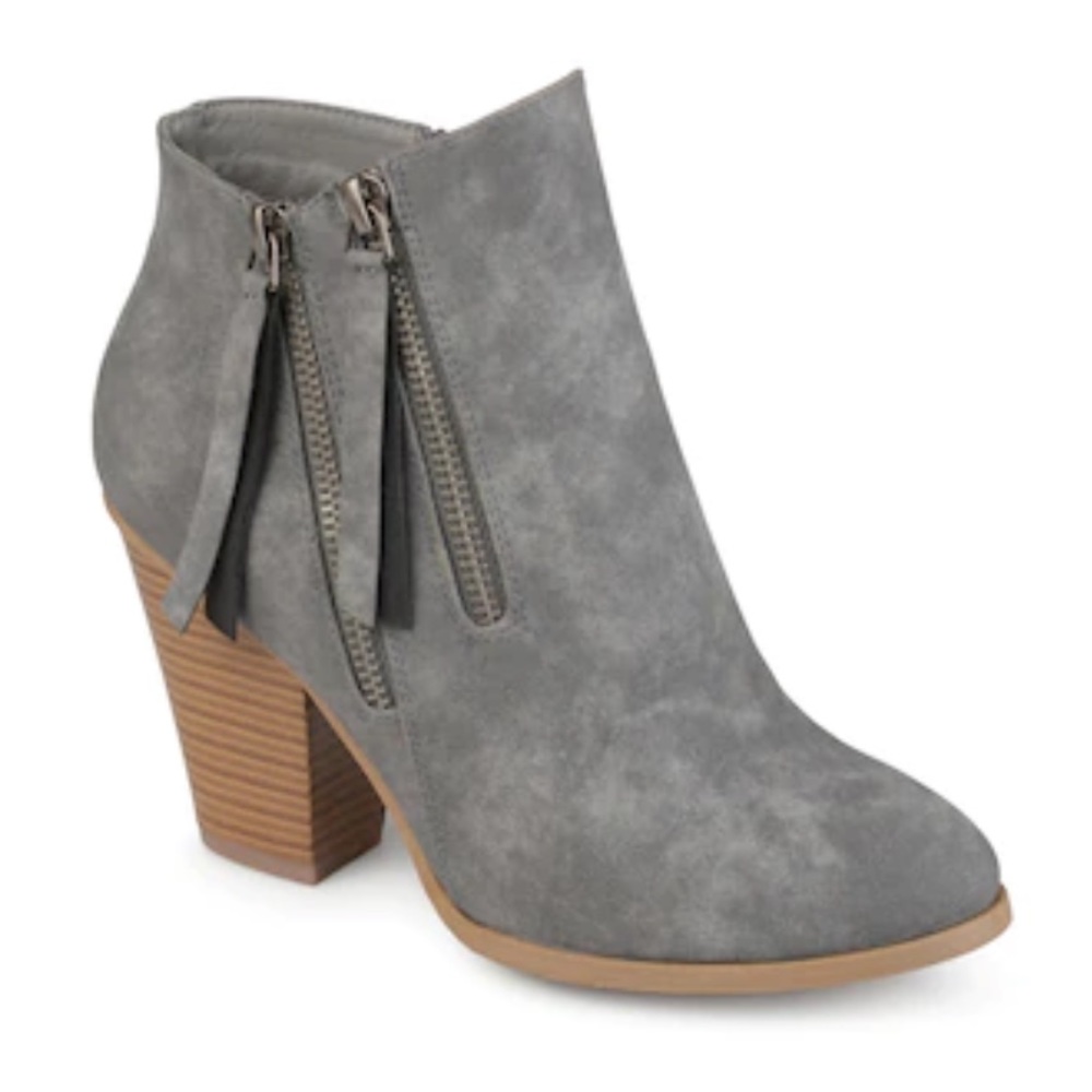 Journee Collection Vally Gray Ankle Bootie size 7.5